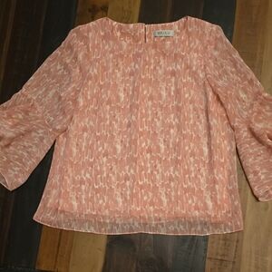 Kasper Pink Abstract Blouse